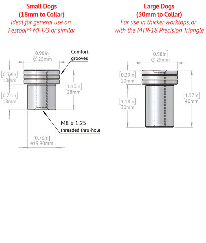 DoubleGroove Dog Dimension Drawings