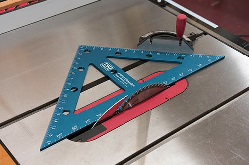 Remove the foot to calibrate your miter gauge to the table saw blade, or ensure a perfect 45 or 90 degree cut on the miter saw.